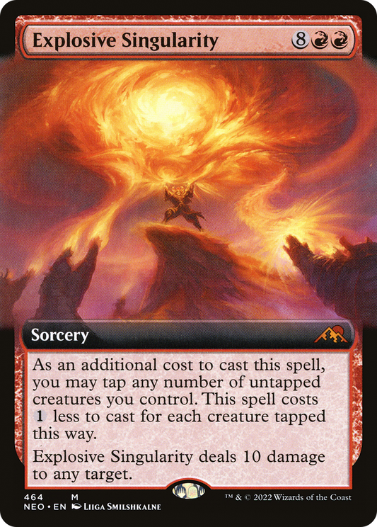 Explosive Singularity (NEO-464) - Kamigawa: Neon Dynasty: (Extended Art)