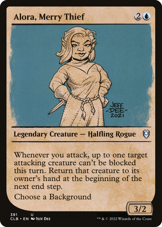 Alora, Merry Thief (Showcase) (CLB-381) - Commander Legends: Battle for Baldur's Gate: (Showcase)