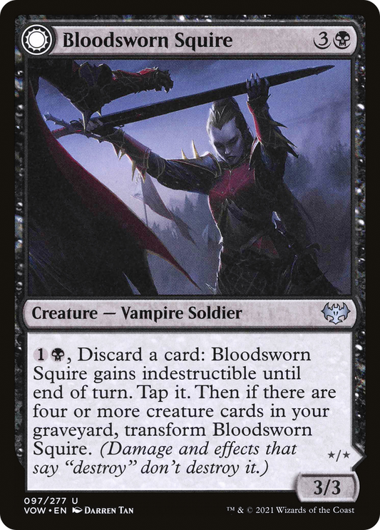 Bloodsworn Squire // Bloodsworn Knight (VOW-097) - Innistrad: Crimson Vow: (Double Faced Transform)