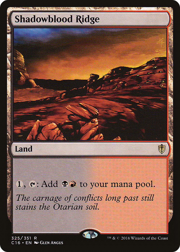 Shadowblood Ridge (C16-325) - Commander 2016