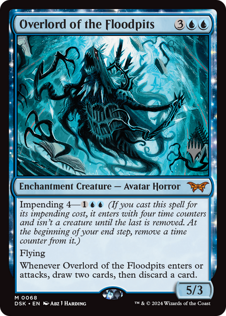 Overlord of the Floodpits (PPDSK-068) - Duskmourn: House of Horror Promos (Promo Pack)