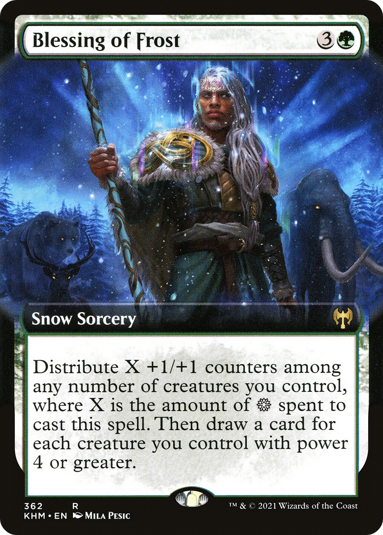 Blessing of Frost  (KHM-362) - Kaldheim: (Extended Art, snow) Foil