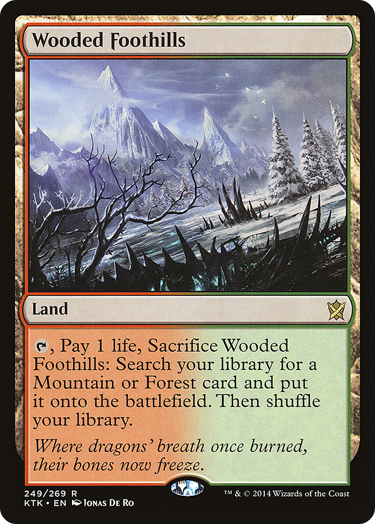 Wooded Foothills (KTK-249) - Khans of Tarkir Foil