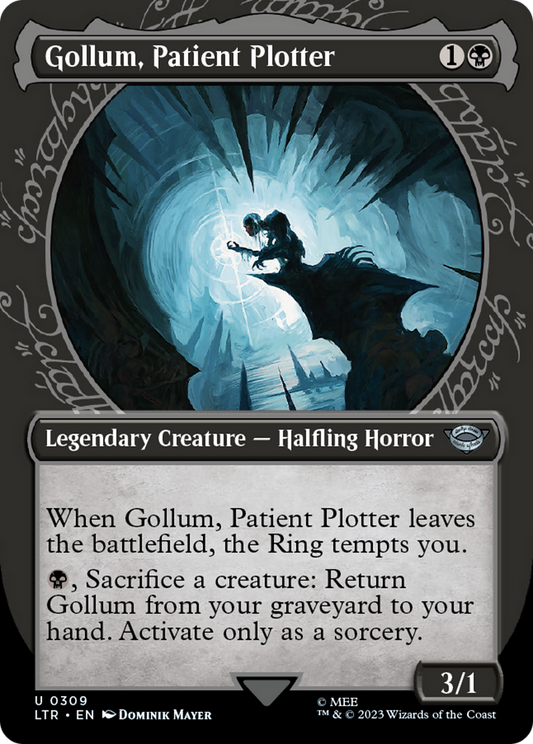 Gollum, Patient Plotter (LTR-309) - The Lord of the Rings: Tales of Middle-earth: (Showcase) (Borderless) Foil