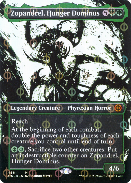 Zopandrel, Hunger Dominus (ONE-458) - Phyrexia: All Will Be One: (Showcase) (Borderless) Foil