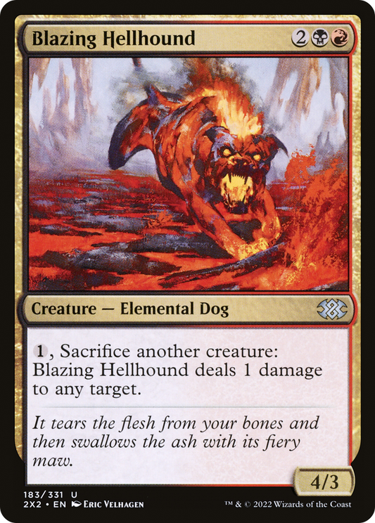 Blazing Hellhound (2X2-183) - Double Masters 2022 Foil