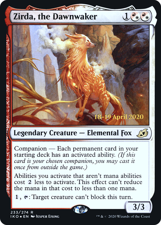 Zirda, the Dawnwaker (PRE-233) - Ikoria: Lair of Behemoths Promos: (companion) Foil