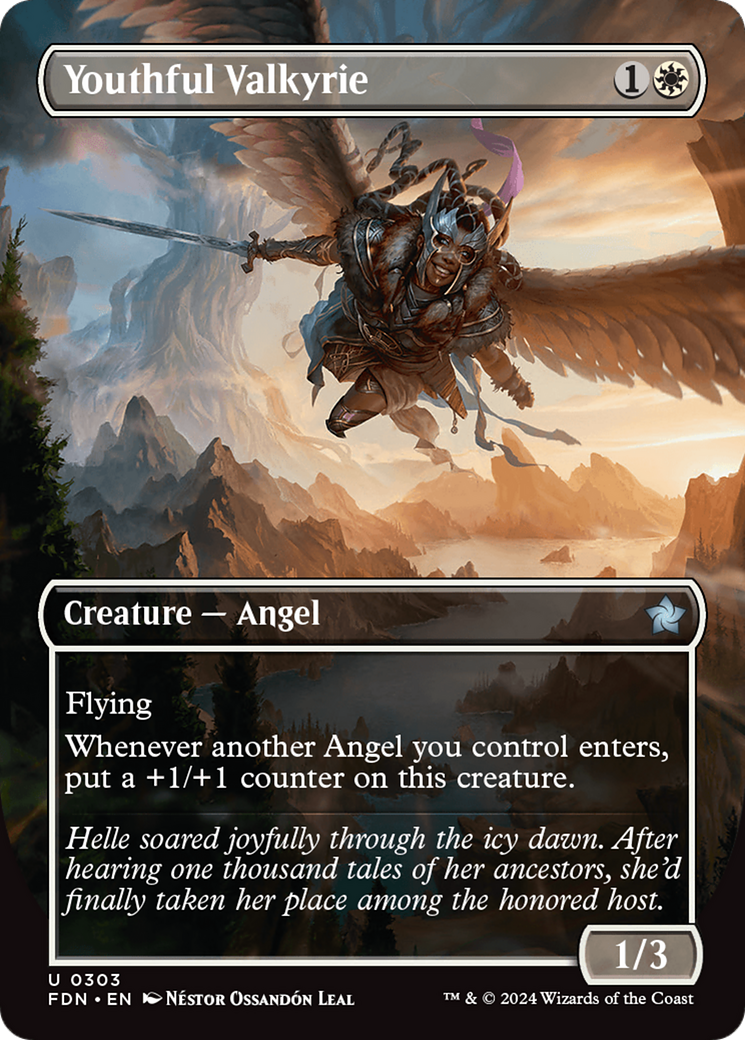 Youthful Valkyrie (Borderless)  (Borderless)(FDN-303) - Foundations