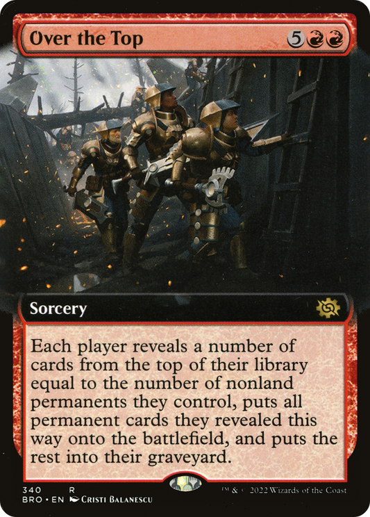 Over the Top (BRO-340) - The Brothers' War: (Extended Art) Foil