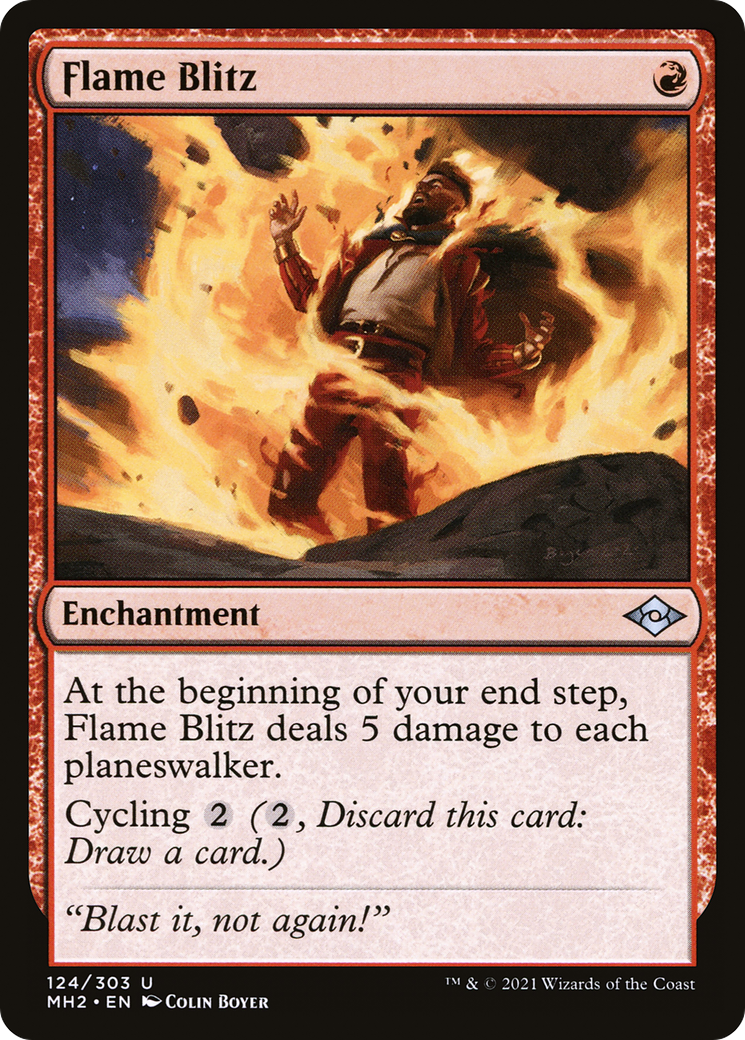 Flame Blitz (MH2-124) - Modern Horizons 2 Foil