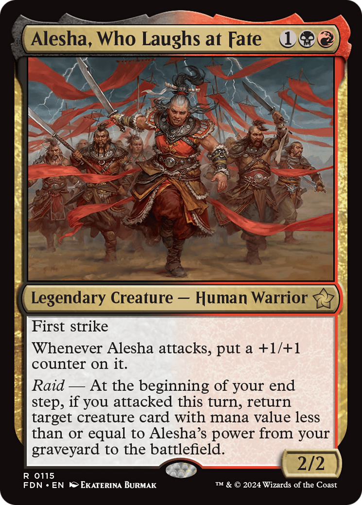 Alesha, Who Laughs at Fate (FDN-115) - Foundations Foil