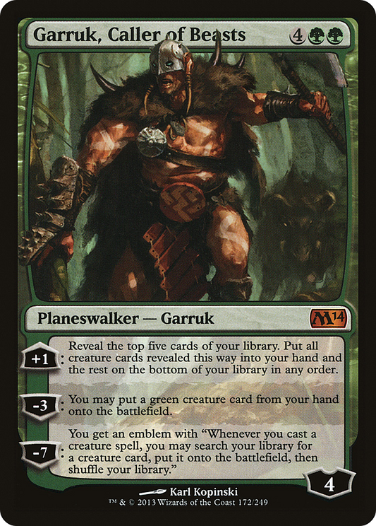 Garruk, Caller of Beasts (M14-172) - Magic 2014