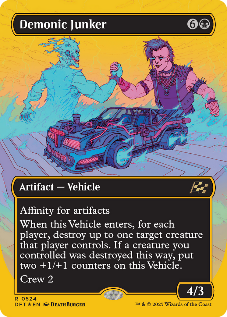 Demonic Junker  (Borderless)(DFT-524) - Aetherdrift Foil