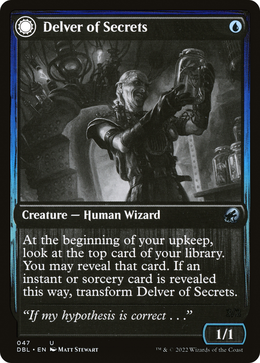 Delver of Secrets // Insectile Aberration (DBL-047) - Innistrad: Double Feature: (Double Faced Transform)