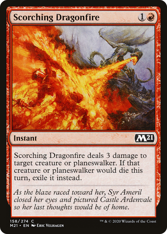 Scorching Dragonfire (M21-158) - Core Set 2021 Foil