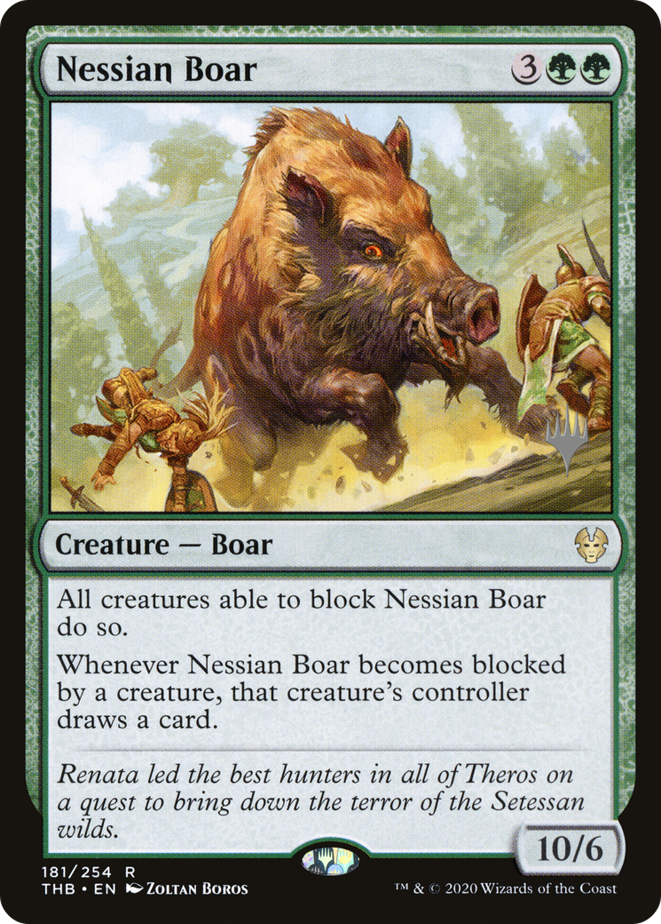 Nessian Boar (PTHB-181P) - Theros Beyond Death Promos