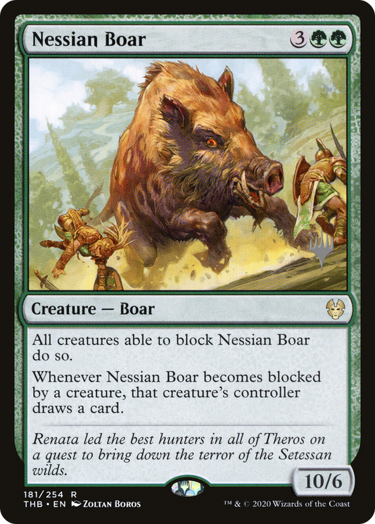 Nessian Boar (PTHB-181P) - Theros Beyond Death Promos