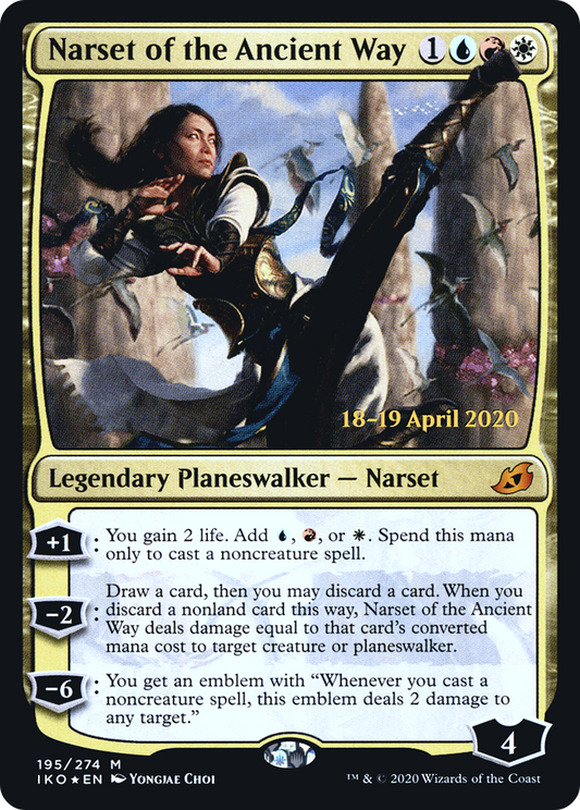 Narset of the Ancient Way (PRE-195S) - Ikoria: Lair of Behemoths Promos Foil