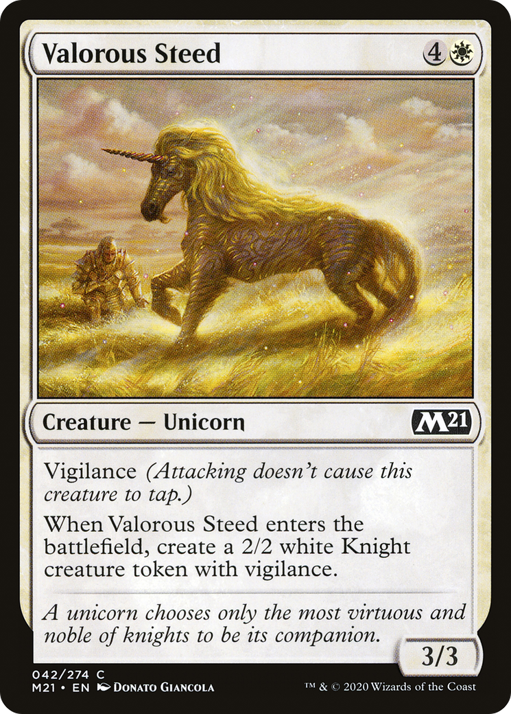 Valorous Steed (M21-042) - Core Set 2021 Foil