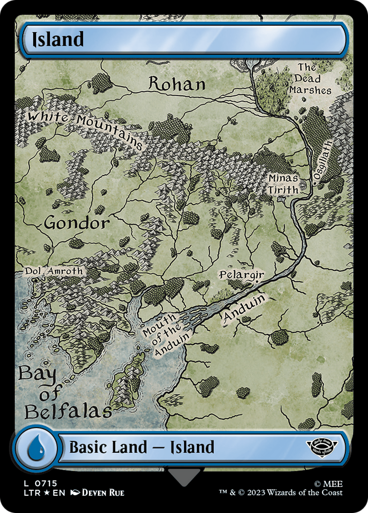 Island (LTR-715) - The Lord of the Rings: Tales of Middle-earth Foil