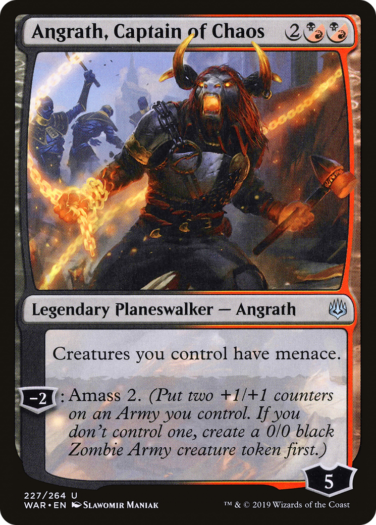 Angrath, Captain of Chaos (WAR-227) - War of the Spark Foil