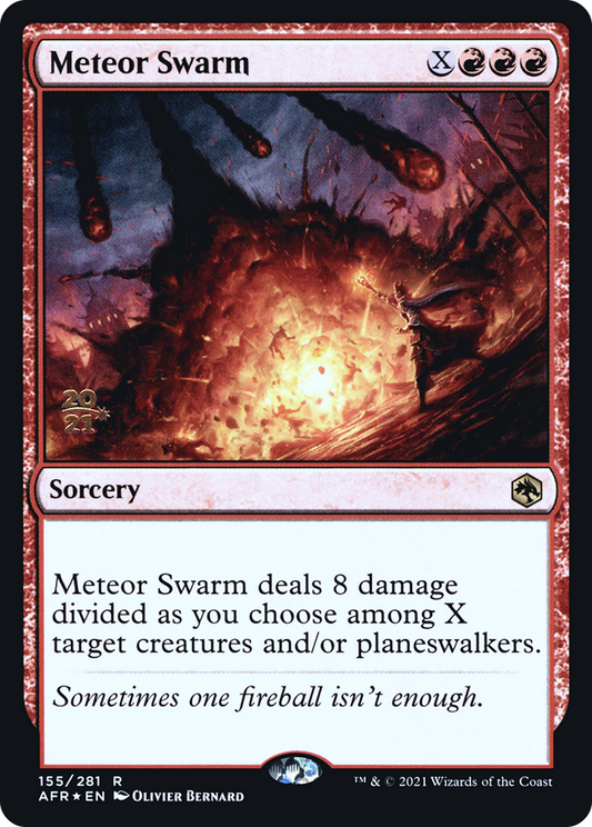 Meteor Swarm (PRE-155S) - Adventures in the Forgotten Realms Promos (Prerelease) Foil