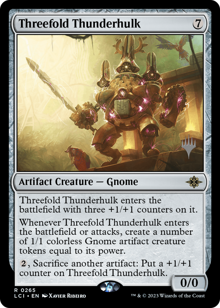 Threefold Thunderhulk  (PPLCI-265P) - The Lost Caverns of Ixalan Promos (Promo Pack) Foil