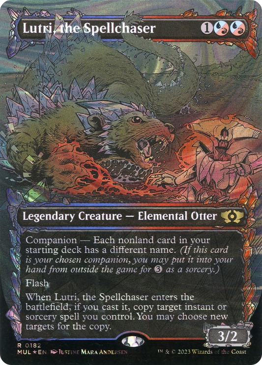 Lutri, the Spellchaser (MUL-182) - Multiverse Legends: (Showcase) (Borderless) Foil