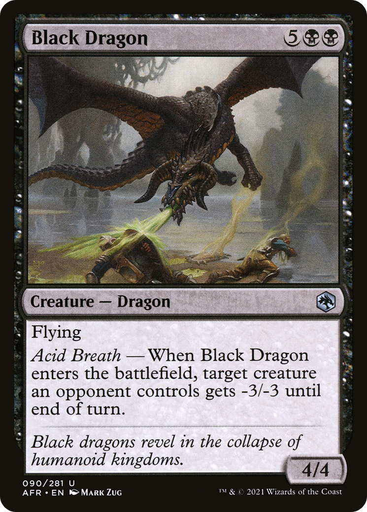 Black Dragon (AFR-090) - Adventures in the Forgotten Realms Foil