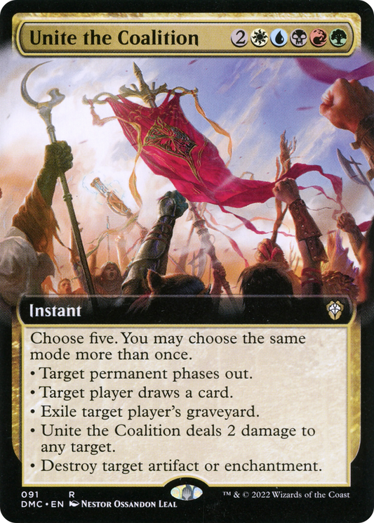 Unite the Coalition (DMC-091) - Dominaria United Commander: (Extended Art)