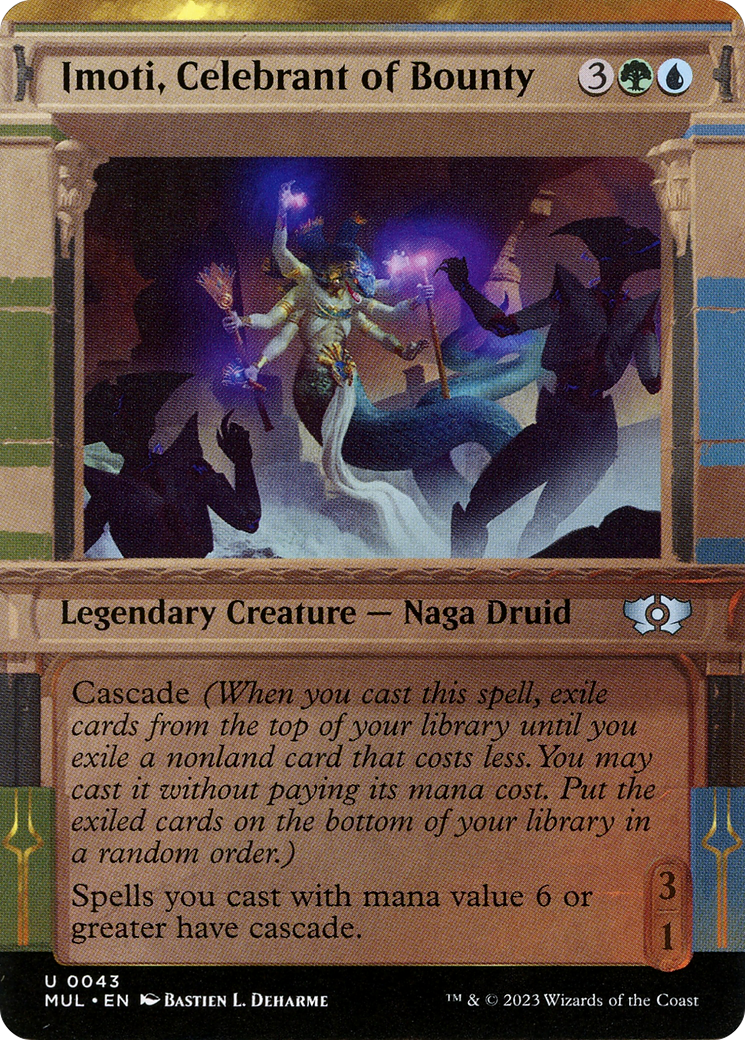 Imoti, Celebrant of Bounty (MUL-043) - Multiverse Legends: (Showcase) (Borderless) Foil