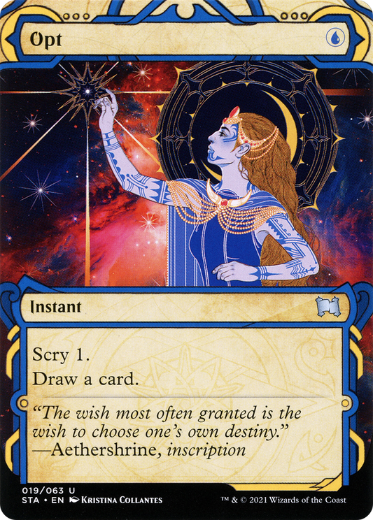 Opt (STA-019) - Strixhaven Mystical Archive: (Showcase) (Borderless) Foil