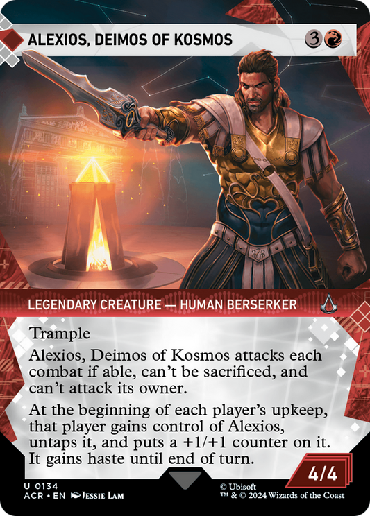 Alexios, Deimos of Kosmos (ACR-134) - Assassin's Creed: (Showcase) (Borderless) Foil