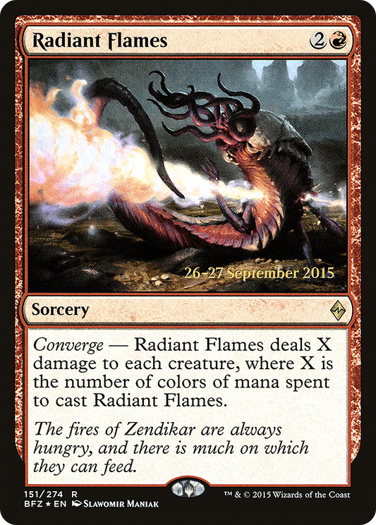 Radiant Flames (PRE-151S) - Battle for Zendikar Promos (Prerelease) Foil