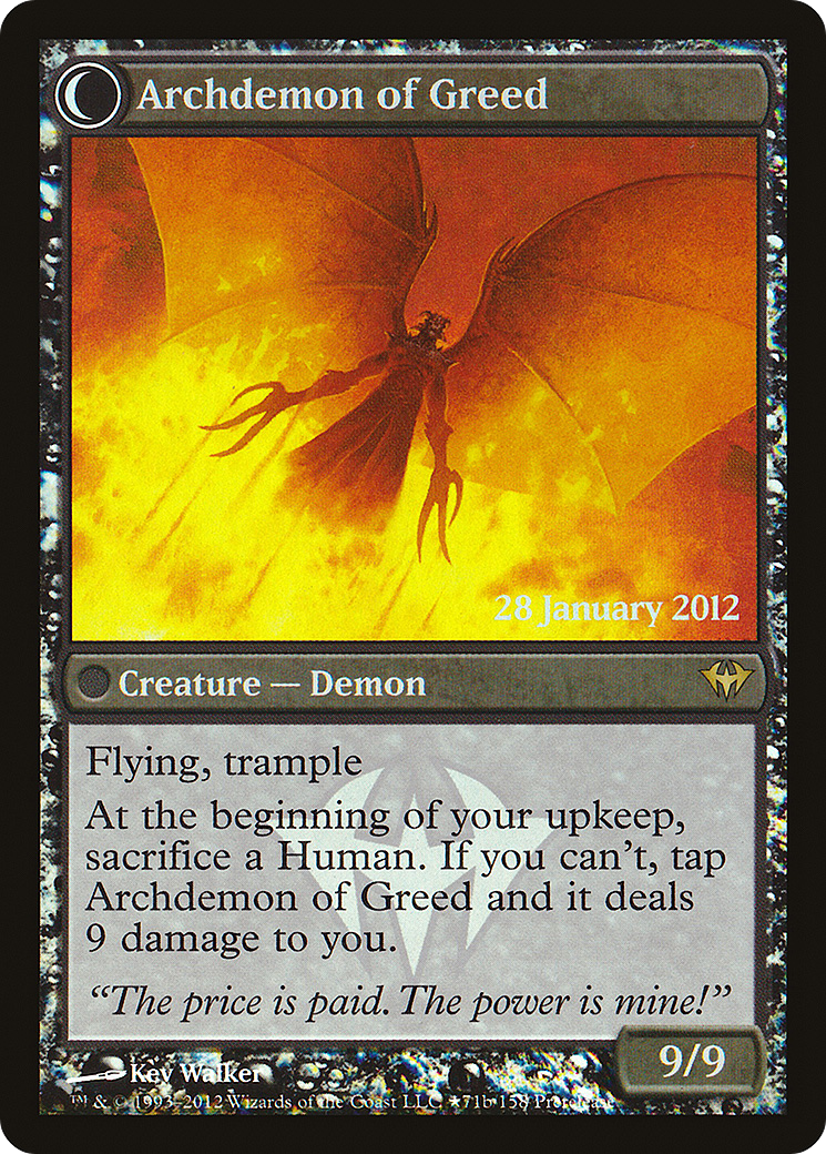 Ravenous Demon // Archdemon of Greed (PDKA-71★) - Dark Ascension Promos: (Double Faced Transform) Foil