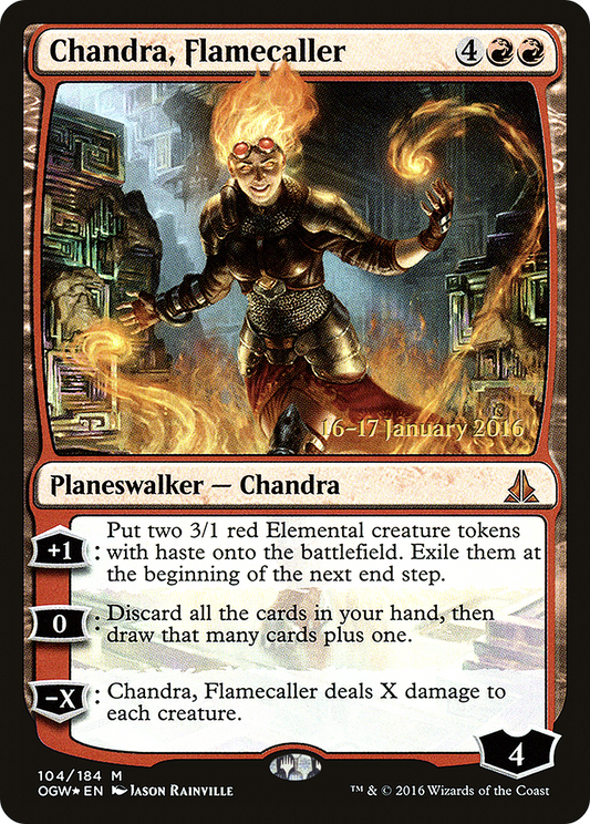 Chandra, Flamecaller (POGW-104S) - Oath of the Gatewatch Promos Foil