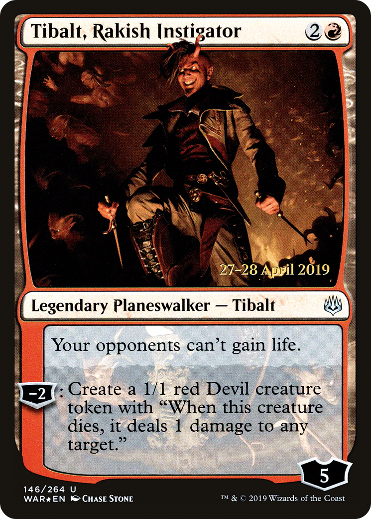 Tibalt, Rakish Instigator (PWAR-146S) - War of the Spark Promos Foil