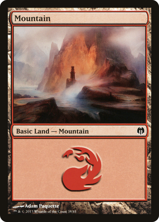 Mountain (DDL-038) - Duel Decks: Heroes vs. Monsters