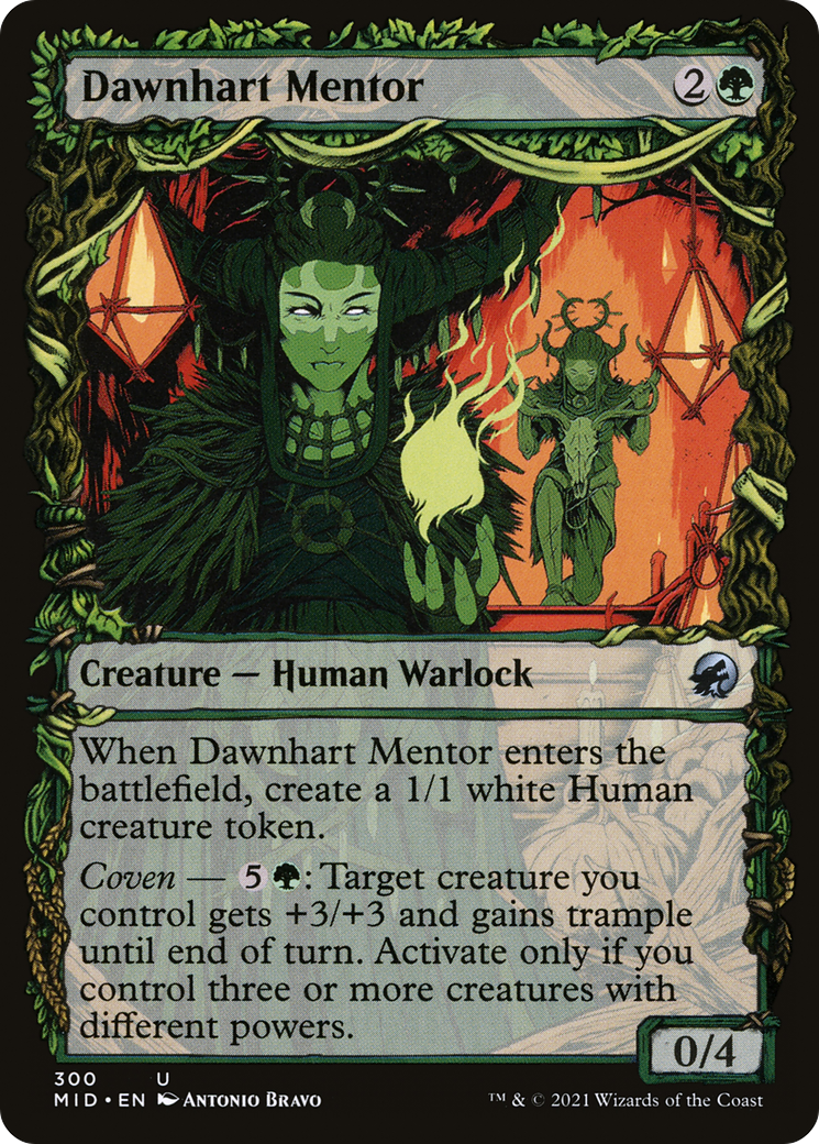 Dawnhart Mentor (Showcase)  (MID-300) - Innistrad: Midnight Hunt: (Showcase) Foil