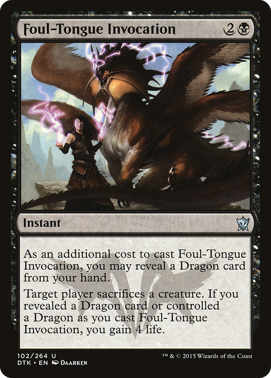 Foul-Tongue Invocation (DTK-102) - Dragons of Tarkir Foil