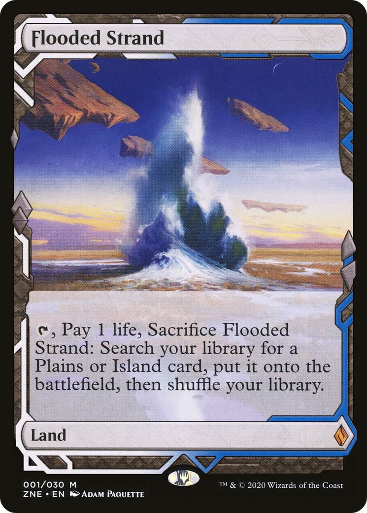 Flooded Strand (ZNE-001) - Zendikar Rising Expeditions Foil