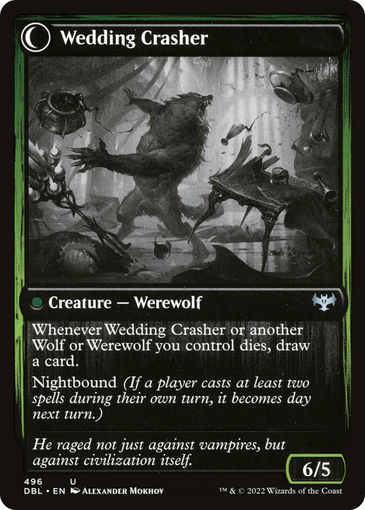 Wolfkin Outcast // Wedding Crasher (DBL-496) - Innistrad: Double Feature: (Double Faced Transform) Foil