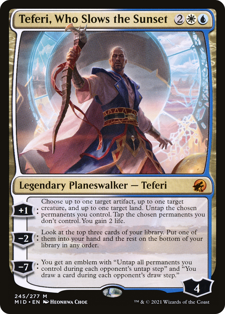 Teferi, Who Slows the Sunset (MID-245) - Innistrad: Midnight Hunt