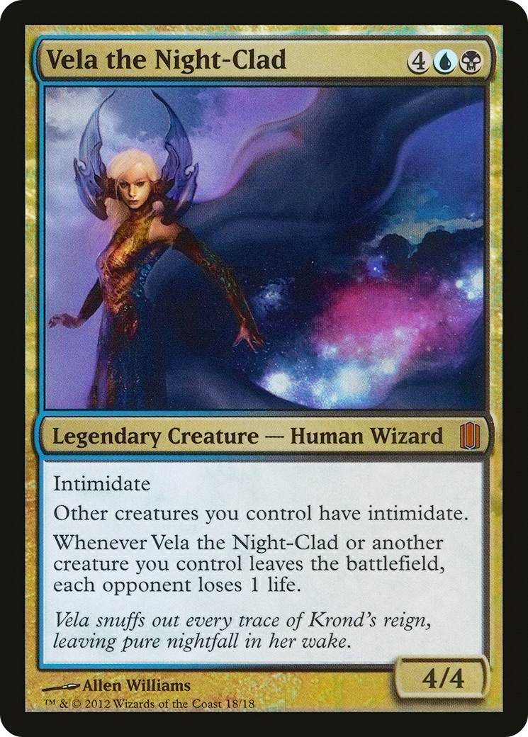 Vela the Night-Clad (CM1-018) - Commander's Arsenal Foil