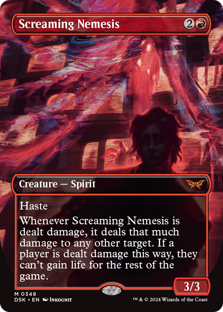 Screaming Nemesis  (Borderless)(DSK-348) - Duskmourn: House of Horror Foil