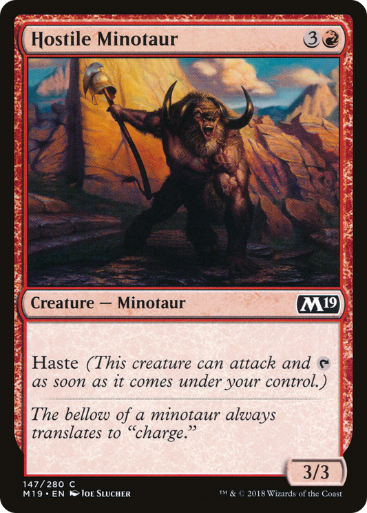 Hostile Minotaur (M19-147) - Core Set 2019