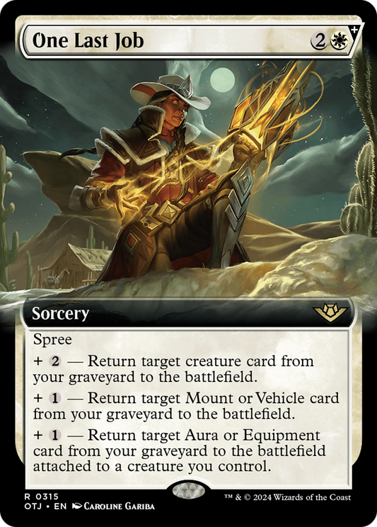 One Last Job (OTJ-315) - Outlaws of Thunder Junction: (Extended Art, spree) Foil