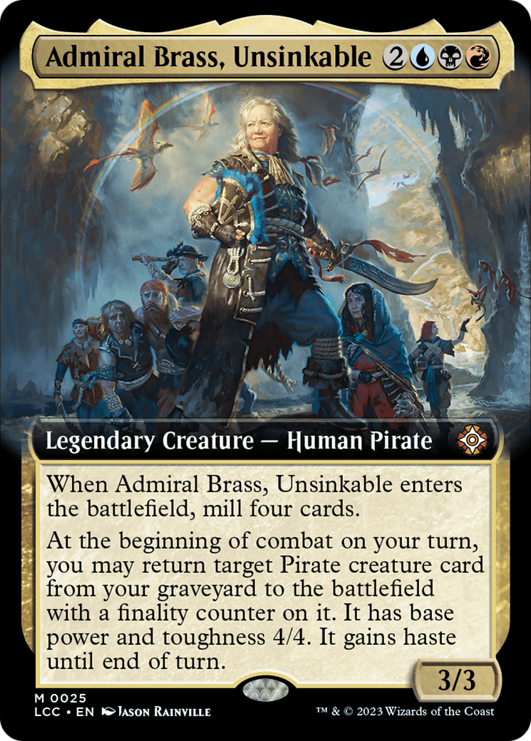 Admiral Brass, Unsinkable (LCC-025) - The Lost Caverns of Ixalan Commander: (Extended Art) Foil