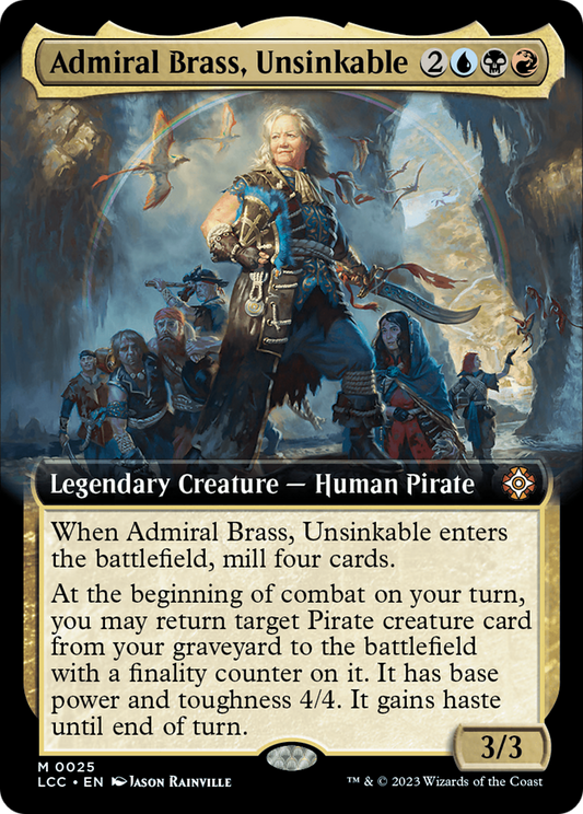 Admiral Brass, Unsinkable (LCC-025) - The Lost Caverns of Ixalan Commander: (Extended Art) Foil