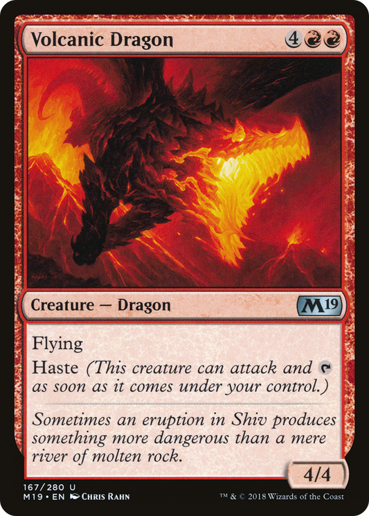 Volcanic Dragon (M19-167) - Core Set 2019 Foil